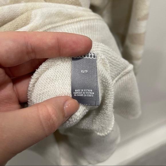 Aerie Camo Oversized Sweatshirt Loungewear Cream Tan Size XS Casual - Picture 6 of 9